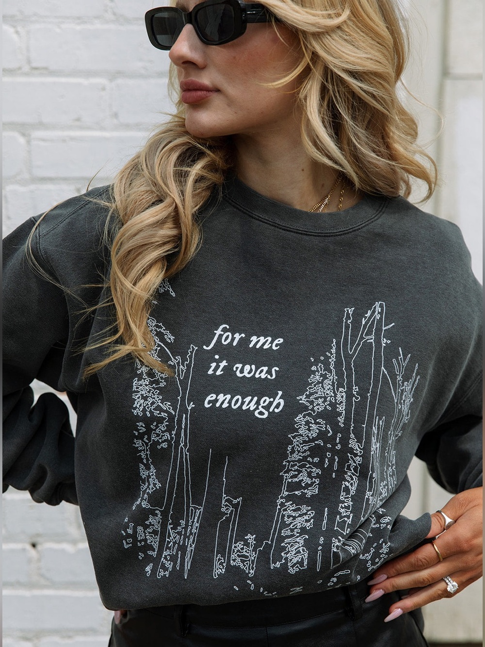 Comfort Colors Charcoal Graphic Crewneck Sweatshirt